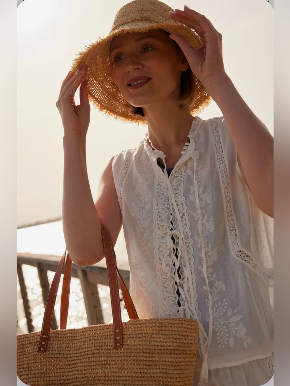 HAT ATTACK PACKABLE RAFFIA BUCKET HAT SIZE M - Picture 3 of 6